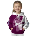 Burnley Graphic Punisher Burgundy White Hoodie Best Selling