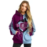 Burnley Heartbeat Graphic Burgundy Hoodie Best Selling