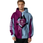 Burnley Heartbeat Graphic Burgundy Hoodie Best Selling