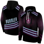 Burnley Hexagonal Pattern Burgundy Black Hoodie Best Selling