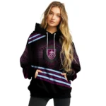 Burnley Hexagonal Pattern Burgundy Black Hoodie Best Selling
