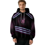 Burnley Hexagonal Pattern Burgundy Black Hoodie Best Selling