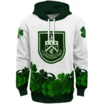 Burnley Lucky Motif White Green Hoodie Best Selling
