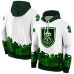 Burnley Lucky Motif White Green Hoodie Best Selling