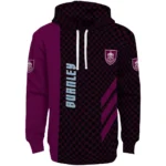 Burnley Monogram Pattern Burgundy Hoodie Best Selling