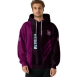 Burnley Monogram Pattern Burgundy Hoodie Best Selling