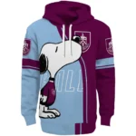 Burnley Playful Snoopy Burgundy Hoodie Best Selling