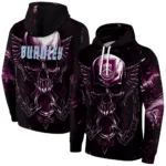 Burnley Skull Artwork Burgundy Black Hoodie Best Selling