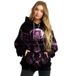 Burnley Skull Artwork Burgundy Black Hoodie Best Selling