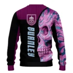 Burnley Skull Swirl Burgundy Black Sweater Best Selling