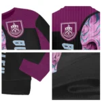 Burnley Skull Swirl Burgundy Black Sweater Best Selling