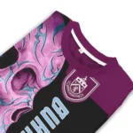 Burnley Skull Swirl Burgundy Black Sweater Best Selling