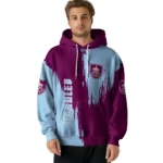 Burnley Splatter Effect Burgundy Hoodie Best Selling
