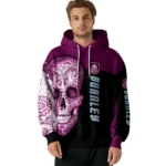 Burnley Sugar Skull Burgundy Black Hoodie Best Selling