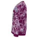 Burnley Tie Dye Designs Burgundy Sweater Best Selling