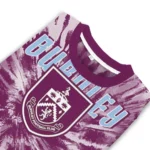 Burnley Tie Dye Designs Burgundy Sweater Best Selling