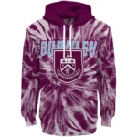 Burnley Tie Dye Pattern Burgundy Hoodie Best Selling