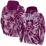 Burnley Tie Dye Pattern Burgundy Hoodie Best Selling