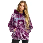 Burnley Tie Dye Pattern Burgundy Hoodie Best Selling