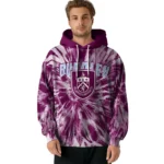 Burnley Tie Dye Pattern Burgundy Hoodie Best Selling