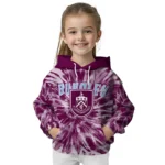 Burnley Tie Dye Pattern Burgundy Hoodie Best Selling