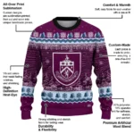 Burnley Tree Pattern Burgundy Sweater Best Selling