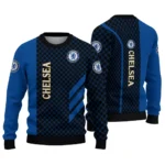 Chelsea Circles Mesh Royal Blue Black Sweater Best Selling