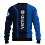 Chelsea Circles Mesh Royal Blue Black Sweater Best Selling