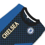 Chelsea Circles Mesh Royal Blue Black Sweater Best Selling