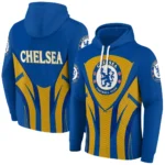 Chelsea Concentric Lines Royal Blue Hoodie Best Selling