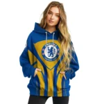 Chelsea Concentric Lines Royal Blue Hoodie Best Selling