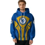 Chelsea Concentric Lines Royal Blue Hoodie Best Selling