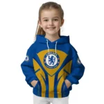 Chelsea Concentric Lines Royal Blue Hoodie Best Selling