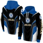 Chelsea Futuristic Pattern Royal Blue Black Hoodie Best Selling
