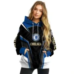 Chelsea Futuristic Pattern Royal Blue Black Hoodie Best Selling