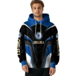 Chelsea Futuristic Pattern Royal Blue Black Hoodie Best Selling