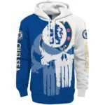 Chelsea Graphic Punisher Royal Blue White Hoodie Best Selling
