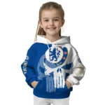 Chelsea Graphic Punisher Royal Blue White Hoodie Best Selling
