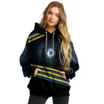 Chelsea Hexagonal Pattern Royal Blue Black Hoodie Best Selling