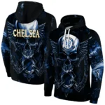 Chelsea Skull Artwork Royal Blue Black Hoodie Best Selling