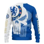 Chelsea Skull Split Royal Blue White Sweater Best Selling