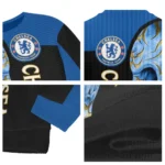 Chelsea Skull Swirl Royal Blue Black Sweater Best Selling