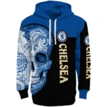 Chelsea Sugar Skull Royal Blue Black Hoodie Best Selling