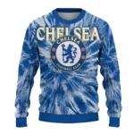 Chelsea Tie Dye Designs Royal Blue Sweater Best Selling