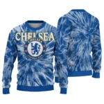 Chelsea Tie Dye Designs Royal Blue Sweater Best Selling