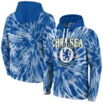 Chelsea Tie Dye Pattern Royal Blue Hoodie Best Selling