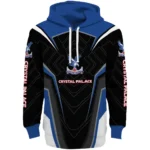 Crystal Palace Futuristic Pattern Blue Black Hoodie Best Selling