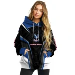 Crystal Palace Futuristic Pattern Blue Black Hoodie Best Selling