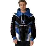 Crystal Palace Futuristic Pattern Blue Black Hoodie Best Selling