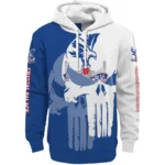Crystal Palace Graphic Punisher Blue White Hoodie Best Selling